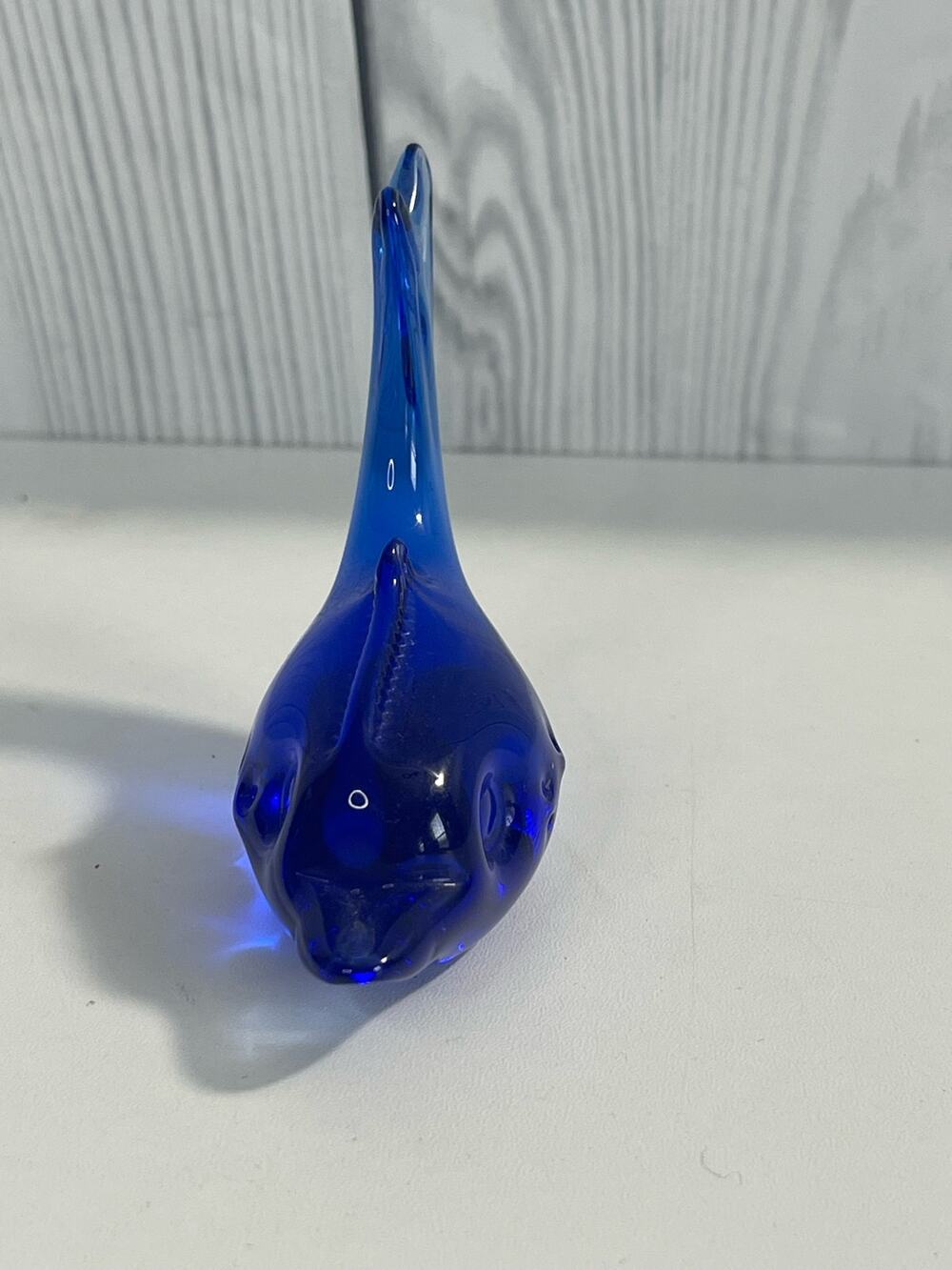 Vintage Art Glass Dolphin Paperweight Animal Figurine 3.5"